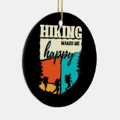 ハイキングで幸せ セラミックオーナメント (右)