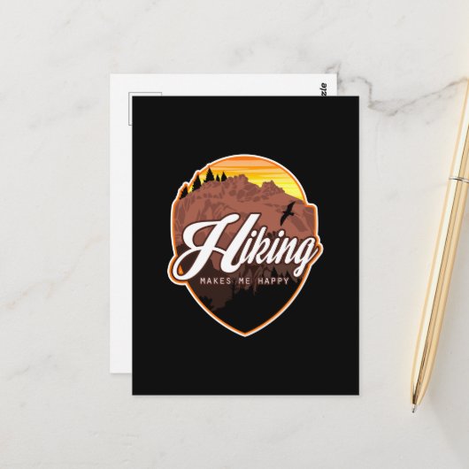 ハイキングで幸せ ポストカード (正面/裏面インサイチュ)