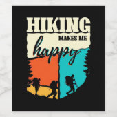 ハイキングで幸せ ワインラベル (シングルラベル)