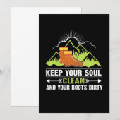 ハイキングで魂をきれいに 招待状 (正面/裏面)