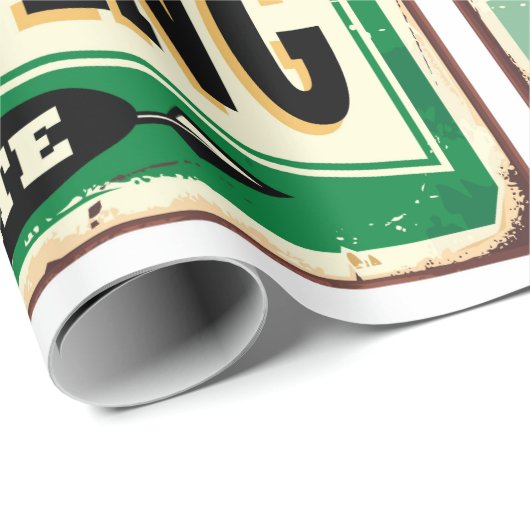 ハイキングとキャンプ用のレトロシンボルや象徴コレクション。屋外 ラッピングペーパー (ロールコーナー)