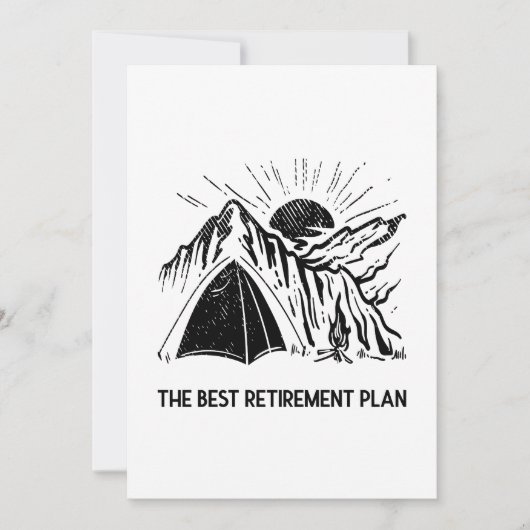 ハイキングとキャンプ 招待状 (正面)