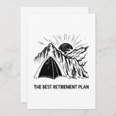 ハイキングとキャンプ 招待状 (正面/裏面)