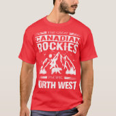 ハイキングとキャンプCanadian Rockies - Canada Rocky Tシャツ (正面)