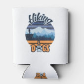 ハイキングとドッグ |ハイカー最高のに贈る贈り物 缶クーラー (裏面)