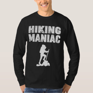 ハイキングに愛情のある「ハイキングマニアック」 Tシャツ