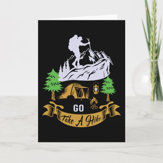 ハイキングに行く カード (正面)
