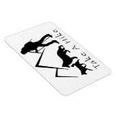 ハイキングに行く – ドイツの羊飼い/ハスキー マグネット (右側)