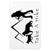 ハイキングに行く – ドイツの羊飼い/ハスキー マグネット (縦)