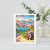 ハイキングのまわりにアネシー湖、ヴィンテージ旅行 ポストカード (スタンド正面)