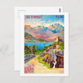 ハイキングのまわりにアネシー湖、ヴィンテージ旅行 ポストカード (正面/裏面)