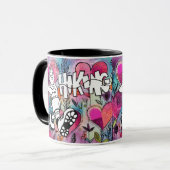 ハイキングの冒険:アウトドアスポーツ マグカップ (正面左)