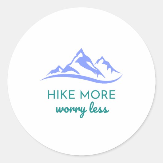 ハイキングの増加、心配の減少 – アウトドアを受け入れる ラウンドシール (正面)