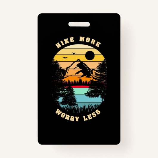 ハイキングの心配が少ない バッジ (正面)