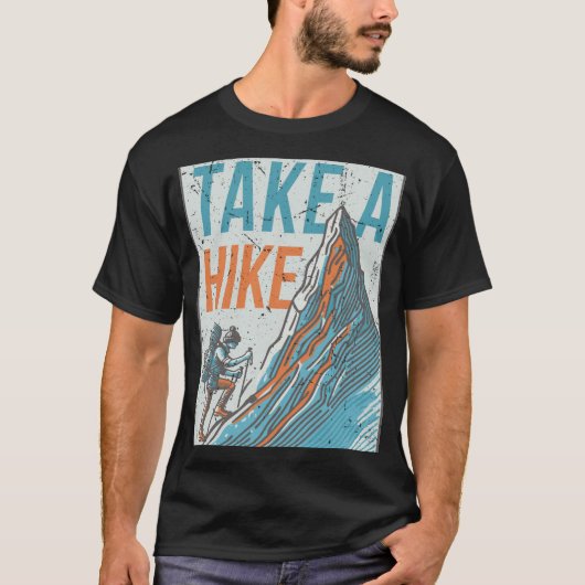 ハイキングの標識を取る Tシャツ (正面)