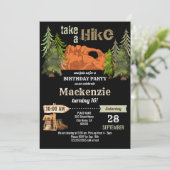 ハイキングの誕生日パーティー招待状 招待状 (スタンド正面)