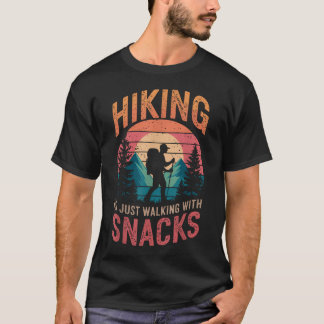 ハイキングはおやつと一緒のウォーキング Tシャツ