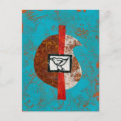 ハイキングはがき上の鳥 ポストカード (正面)