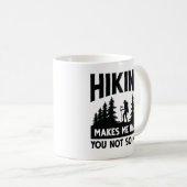 ハイキングはそんなに幸せではない コーヒーマグカップ (正面右)