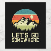 ハイキングはどこかへ行かせなさい ワインラベル (シングルラベル)