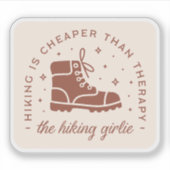 ハイキングはセラピーハイカーより安女の子らしい シール (正面)