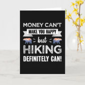 ハイキングはハイカーおもしろいギフトを幸せにする カード (黄色い花)