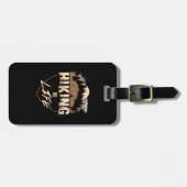 ハイキングは人生 ラゲッジタグ (正面横)