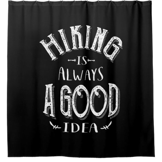 ハイキングは常に良いアイディア屋外キャンプ シャワーカーテン (正面)