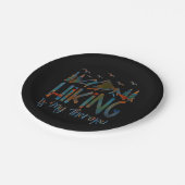 ハイキングは私のセラピーおもしろい、ハイキング ペーパープレート (アングル)