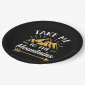 ハイキングは私を山に連れて行く ペーパープレート (アングル)