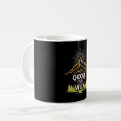 ハイキングは野生を選ぶ コーヒーマグカップ (正面左)