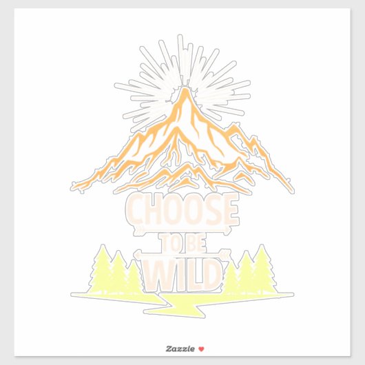 ハイキングは野生を選ぶ シール (シート)