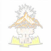 ハイキングは野生を選ぶ シール (正面)