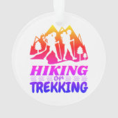 ハイキングまたはトレッキング オーナメント (裏面)