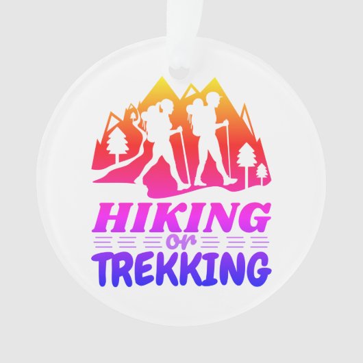 ハイキングまたはトレッキング オーナメント (正面)