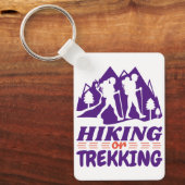 ハイキングまたはトレッキング キーホルダー (正面)