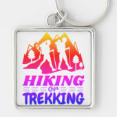 ハイキングまたはトレッキング キーホルダー (正面)