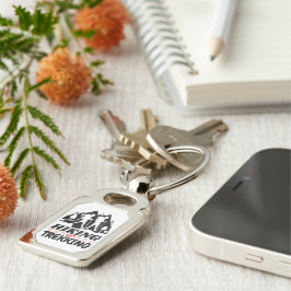 ハイキングまたはトレッキング キーホルダー