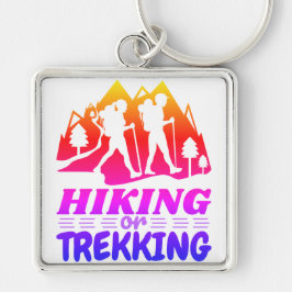 ハイキングまたはトレッキング キーホルダー