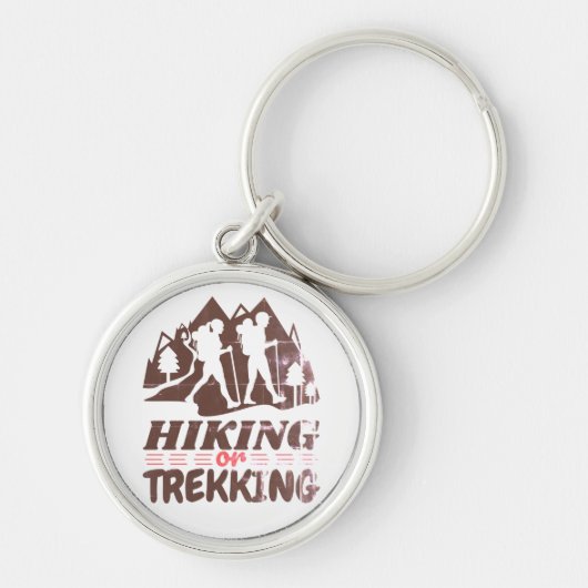 ハイキングまたはトレッキング キーホルダー (正面)