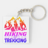 ハイキングまたはトレッキング キーホルダー (裏面)
