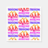 ハイキングまたはトレッキング スタンダードカクテルナプキン (正面)