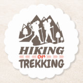 ハイキングまたはトレッキング ペーパーコースター (正面)