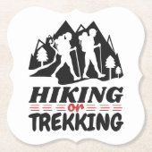 ハイキングまたはトレッキング ペーパーコースター (正面)