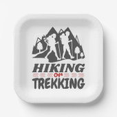 ハイキングまたはトレッキング ペーパープレート (正面)