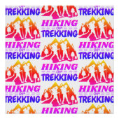 ハイキングまたはトレッキング ポスター (正面)