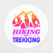 ハイキングまたはトレッキング ラベル (デザイン2)