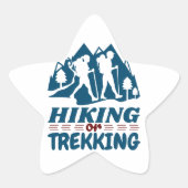 ハイキングまたはトレッキング 星シール (正面)