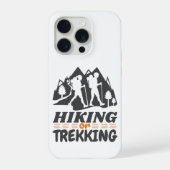 ハイキングまたはトレッキング iPhoneケース (裏面)