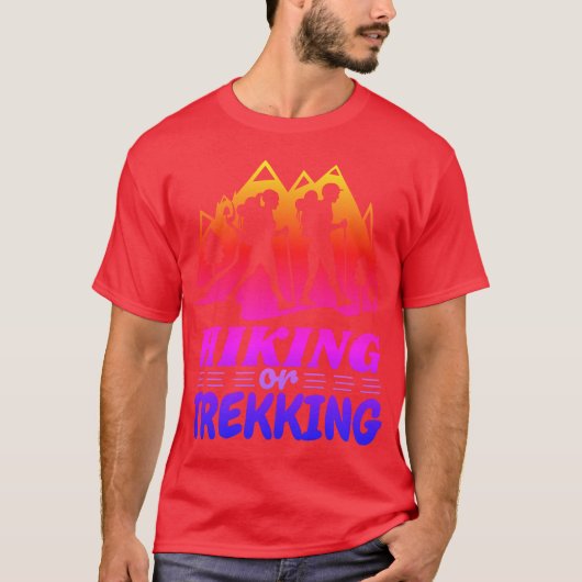 ハイキングまたはトレッキング Tシャツ (正面)